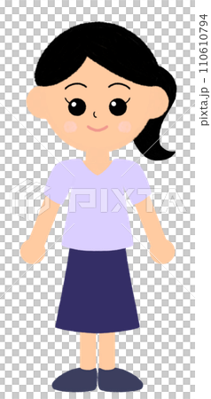 一個女人引導你的可愛插圖 110610794
