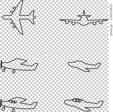 圖示象形圖飛機車輛裝飾裝飾剪影插畫素材集 110610813