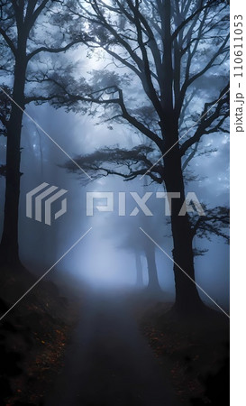 fog in the forest nature landscape background 110611053