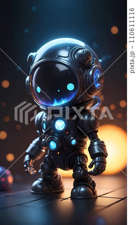 Antimatter robot 3d character design concept illustration 110611116