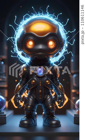 Quantum robot 3d character design concept illustration Quantum robot 3d character design concept illustration 110611146