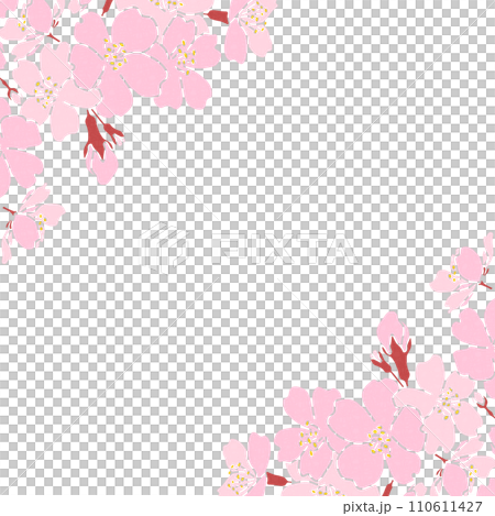 櫻花背景框方形壁紙 110611427