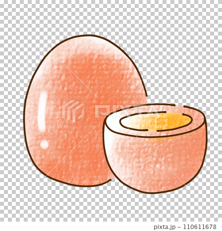 Loose and simple seasoned egg, single item, color, analog style 110611678