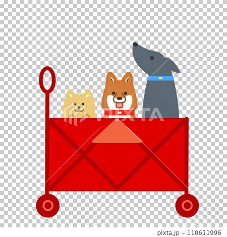 ワゴンに乗った犬 110611996