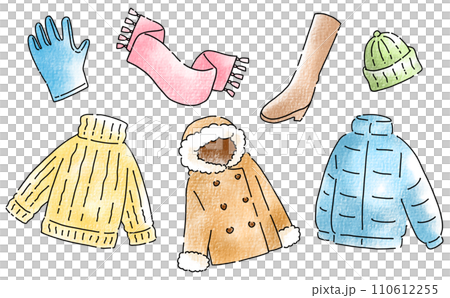 寬鬆簡約冬季時尚套裝色彩模擬風格 110612255