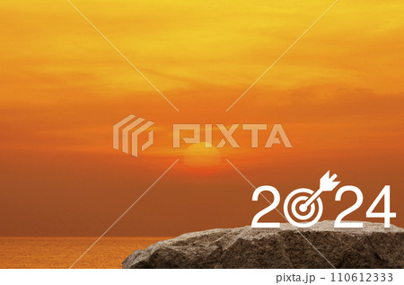 Business happy new year 2024 success concept 110612333