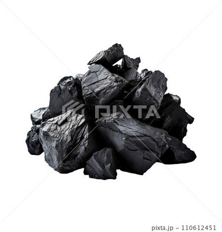 Coal pile isolated in white background 110612451