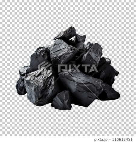 Coal pile isolated in white background 110612451