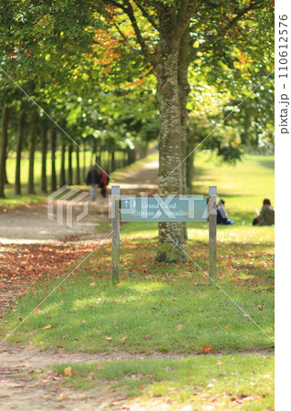 ヴェルサイユ宮殿の小トリアノン宮殿から大トリアノン宮殿に向かう遊歩道（フランス イヴリーヌ） 110612576