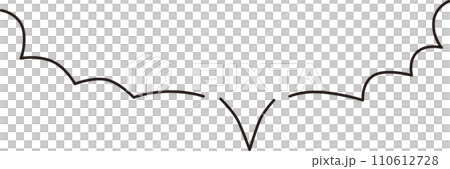 尖尖的手寫語音氣泡框簡單線條 尖尖的手寫語音氣泡框簡單線條 110612728