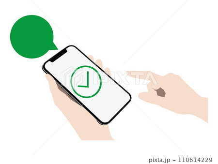 スマートフォンとチェック スマートフォンとチェック 110614229