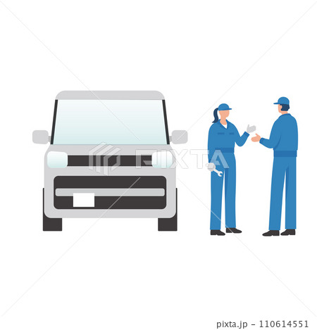 整備士のイラスト フラットなベクター素材 整備士のイラスト フラットなベクター素材 110614551