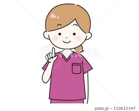 スクラブを着た女性 110615347