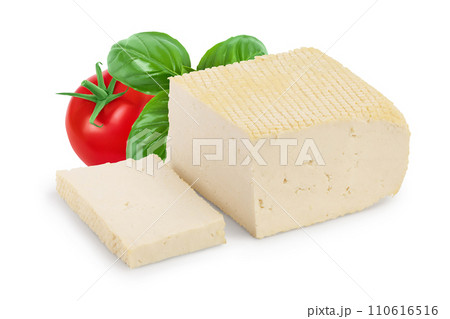 tofu cheese isolated on white background with full depth of field, 110616516