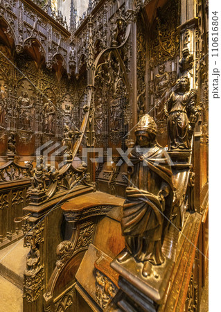interior of the cathedral of Sainte-Marie in Auch, Gers department, Occitanie, France 110616804
