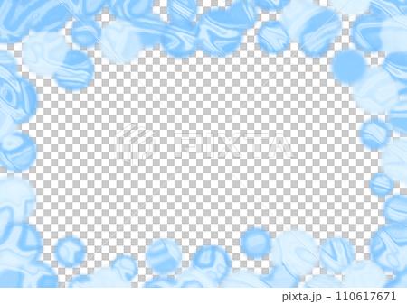 Blue hologram style polka dot frame illustration material 110617671