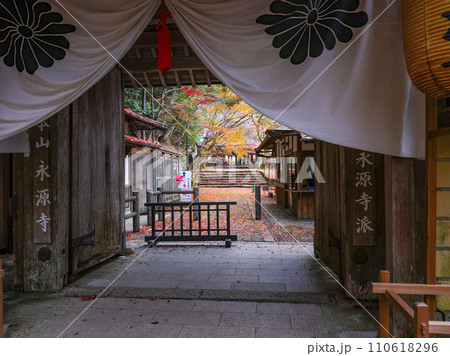 晩秋の瑞石山永源寺　総門 110618296