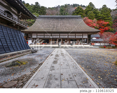 晩秋の瑞石山永源寺　本堂 110618325