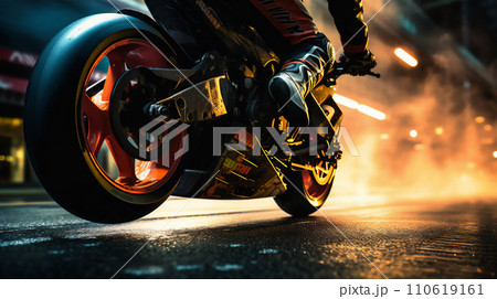 バイクのタイヤ 110619161