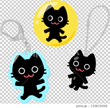 Cat character badges and keychains Cat character badges and keychains 110619308