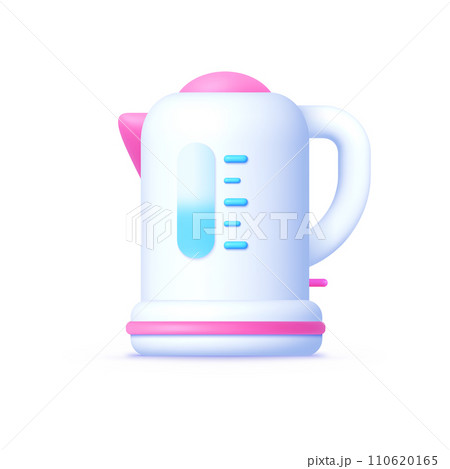 Modern electric kettle 3d, great design for any purposes. Vector illustration 110620165