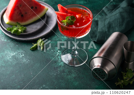 Fresh watermelon cocktail or mocktail Fresh watermelon cocktail or mocktail 110620247