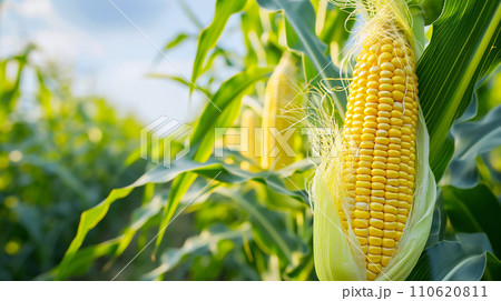 トウモロコシとコピースペース 110620811