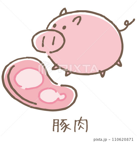 豚肉のイラスト 110620871
