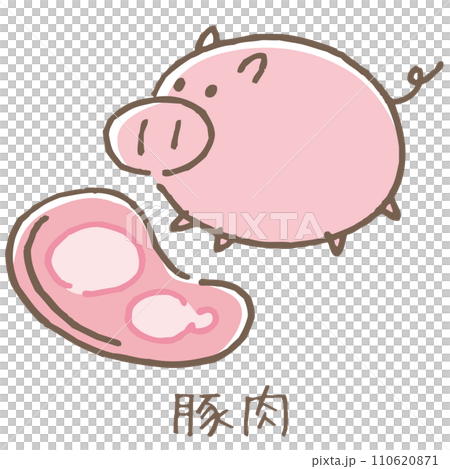 豚肉のイラスト 110620871