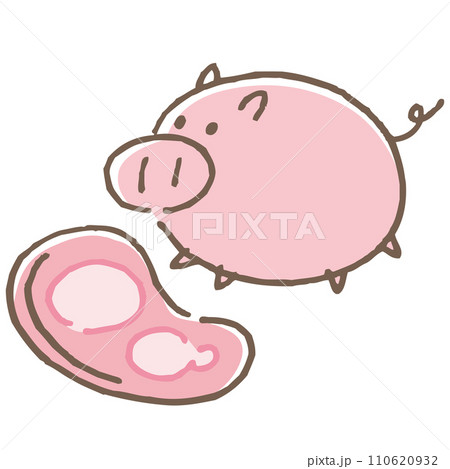 豚肉のイラスト（名称なし） 110620932