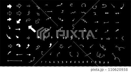 一組簡單的手繪箭頭 一組簡單的手繪箭頭 110620938