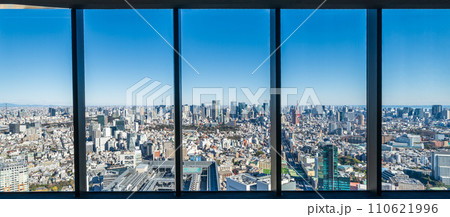 「東京都」スクランブルスクエア45階・室内展望台からの眺め 「東京都」スクランブルスクエア45階・室内展望台からの眺め 110621996