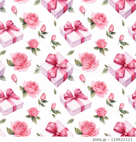 Valentine's day seamless pattern with festive gift boxes Valentine's day seamless pattern with festive gift boxes 110622121