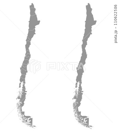Map with administrative divisions of Chile. Map with administrative divisions of Chile. 110622586