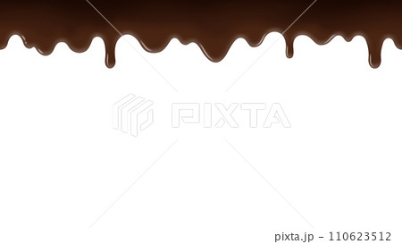 溶けたチョコレートのシームレスフレームA 110623512