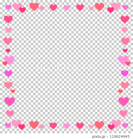 心形框架模板正方形 110624945