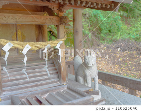 稲荷神社にあった可愛いキツネの石像 110625040