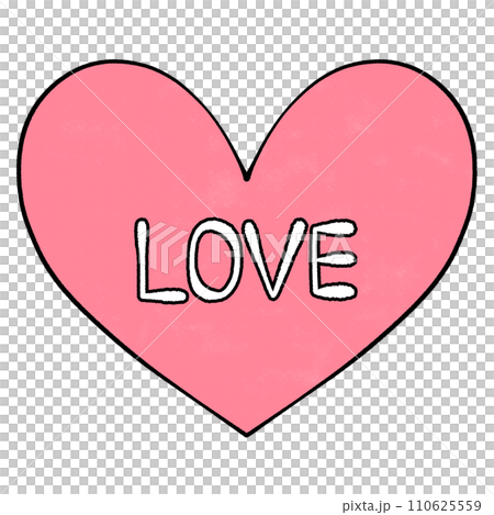LOVE pink heart illustration 110625559