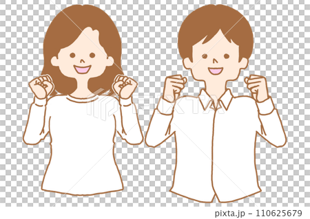 A man and a woman with their hands tied together 110625679