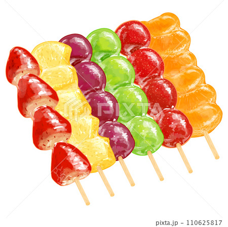 ツヤツヤしたタンフル・フルーツ飴6種セット 110625817