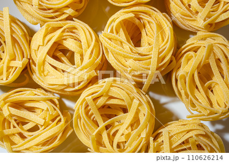 Uncooked Egg-Based Fettuccine Pasta 110626214