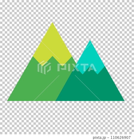 代表山脈的顏色樣式圖標 110626907
