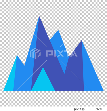 代表山脈的顏色樣式圖標 代表山脈的顏色樣式圖標 110626918