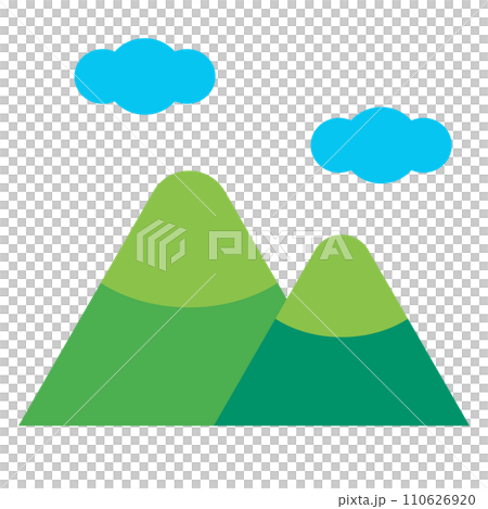 代表山脈的顏色樣式圖標 代表山脈的顏色樣式圖標 110626920