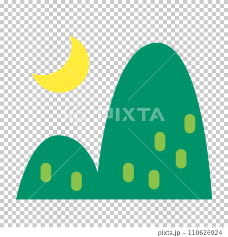 山を表すカラースタイルのアイコン 山を表すカラースタイルのアイコン 110626924