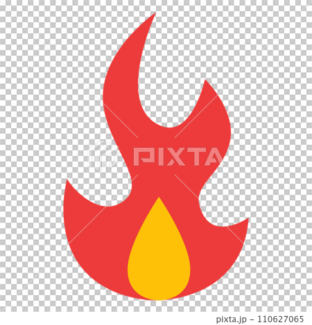 炎を表すカラースタイルのアイコン 110627065