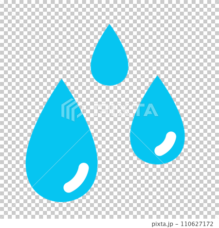 Color style icons representing water, drops and drips 110627172
