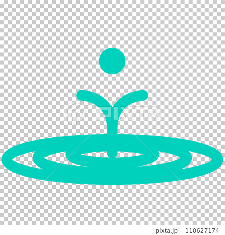 Color style icon representing water, ripples 110627174