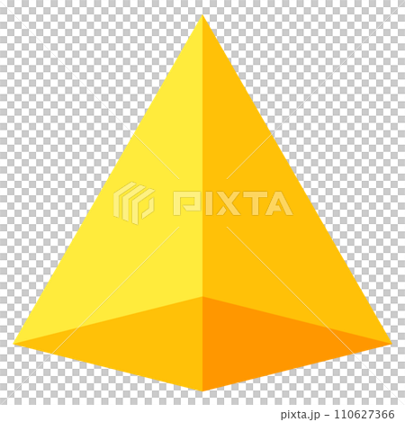 Color style icons representing solids and square pyramids 110627366