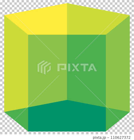 代表實心五角柱的顏色樣式圖標 代表實心五角柱的顏色樣式圖標 110627372